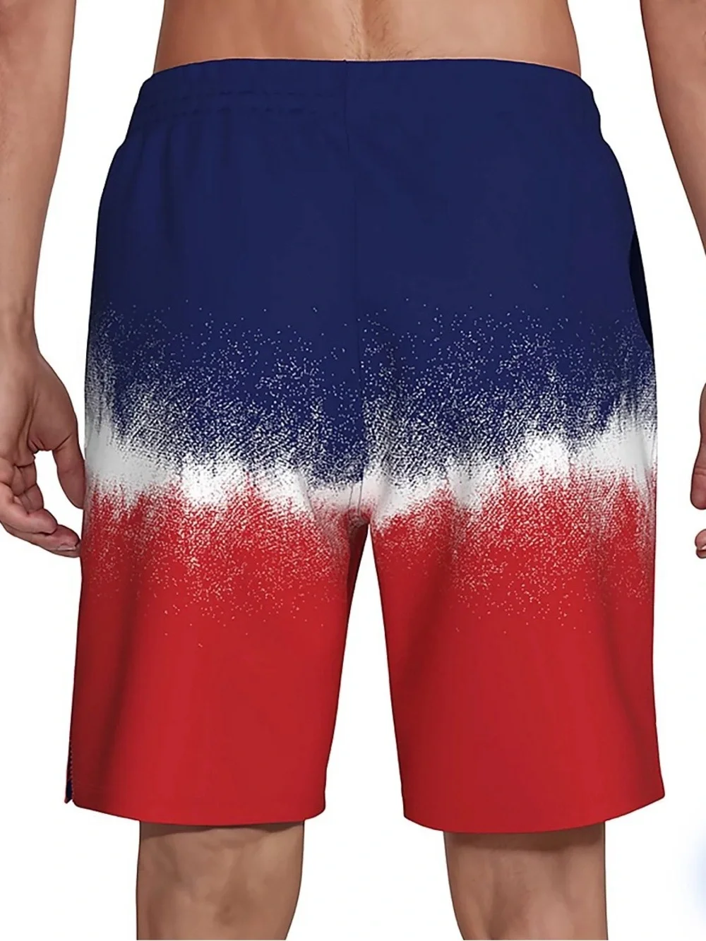 Nike Swim USA Small Ocean Merge Volley Trunks NESSF547-934 Red, White, Blue Sz L